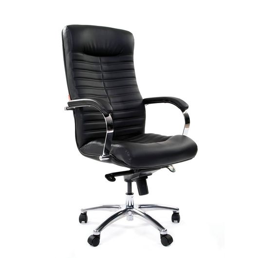 Кресло для руководителя chairman 480 черное искусственная кожа металл